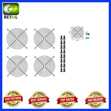 4-Piece 120mm Black Fan Guards with Screws for Easy Installation