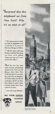 Magazine Ad - 1940 - AT&T / Bell System - Overseas Service - Argentina
