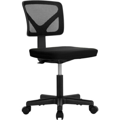 Mid-Back Swivel Mesh Office Chair Height Adjustable Ergonomic Padded Home Chair