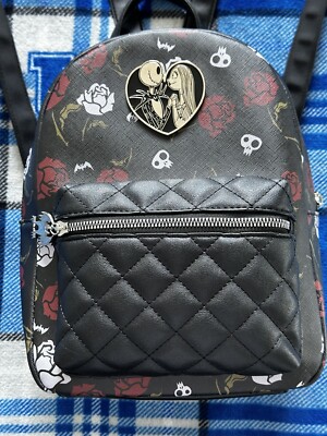 Bioworld Nightmare Before Christmas black backpack The Nightmare Before Christmas BIOWORLD Mini Backpack with  main image 2
