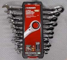 Husky Ratcheting Wrenches Hand Tool Metric Combination (11-Piece) 1005 665 296