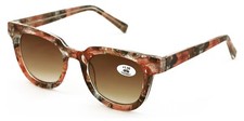 Women Reading Sunglasses - Gradient Tinted Reader - Marble Print Optical Frame