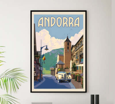 Andorra - Vintage Travel Poster | eBay
