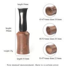 MUXIANG 3PCS Ebony Wooden Cigar Tips Holder Cigar Mouthpiece Gauge 43-57 Ring