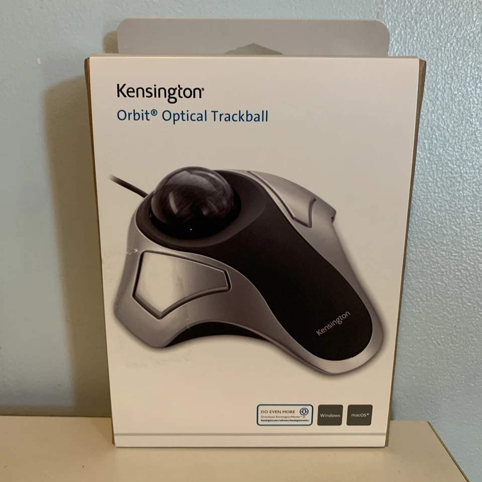 Kensington Ergonomic Orbit Optical Trackball Mouse (K64327WW) Silver/Black NIB - Image 2 of 4