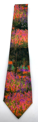Laurent Monteil 58'' Neck Tie Claude Monet Artists Garden At / Jardin de Giverny