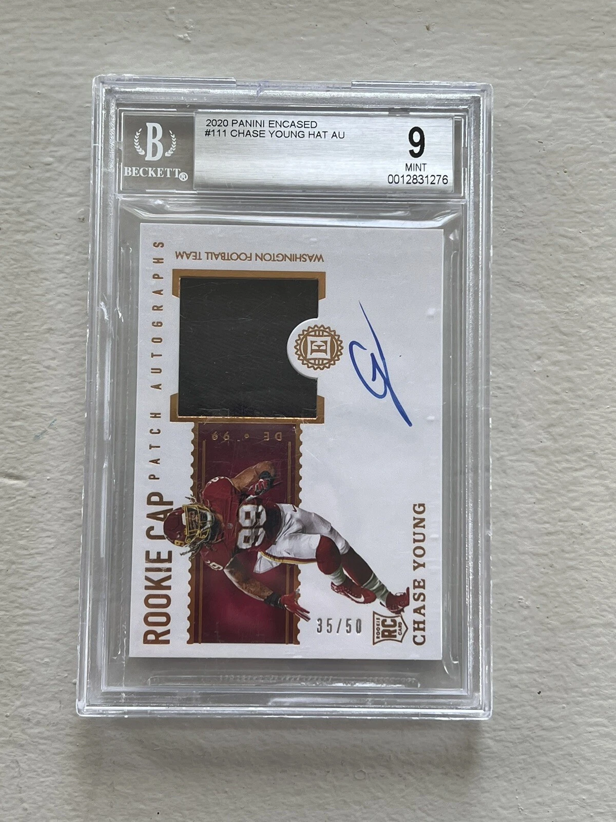 Chase Young Panini Encased Scripted Signatures #CY Base