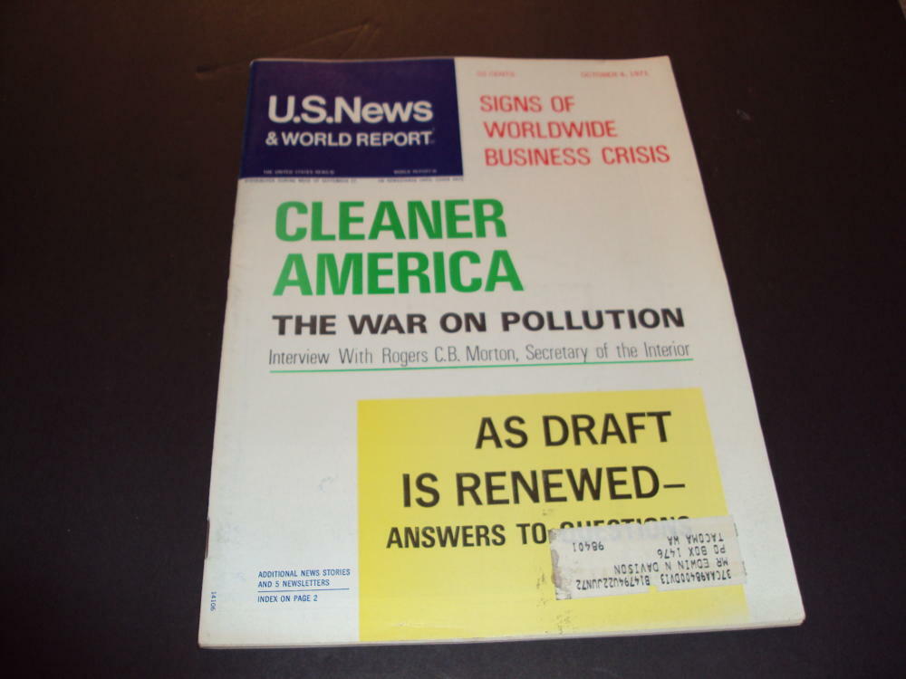 US News World Report Oct 4 1971 The War On Pollution ID:42095