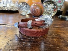 Alexander James Reid style Sterling Silver Belt Buckle Set Nu 31-33-1.25/.75