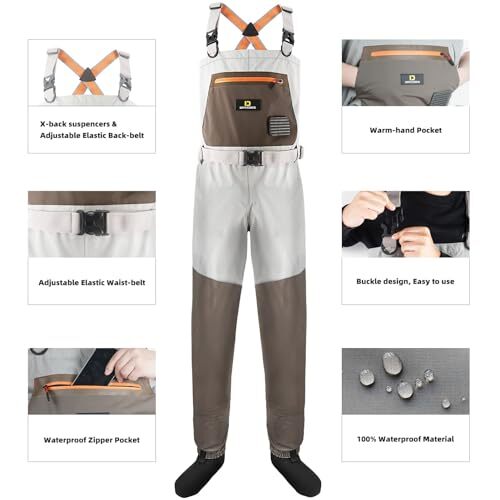 DRYCODE Fishing Waders for Mens, Chest Waders for Men and Women, Medium ...