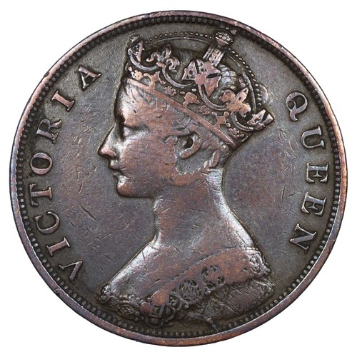 Hongkong-1 Una Centavo 1866 Victoria - Londres - Bronce -KM.4.1-Moneda