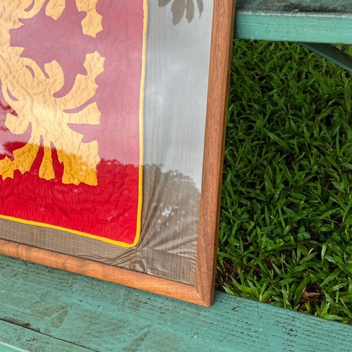 Hawaiian Quilt Framed Koa Wood - Picture 2 of 10