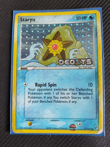 Pokemon STARYU HOLO REVERSE EX DEOXYS 77 107 ITA STAMP EBay
