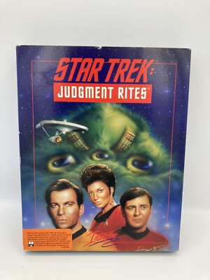 Vintage Computer Game Interplay Star Trek Judgment Rites Box PC 3.5'' Disk