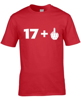 Lustiges Herren-T-Shirt 18. Geburtstag Witz 18 Teenager cool unhöflich Schwur Geschenkidee