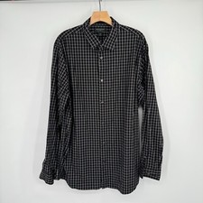 Banana Republic Men's Wrinkle-Resistant Plaid Long Sleeve Shirt size XL Tall