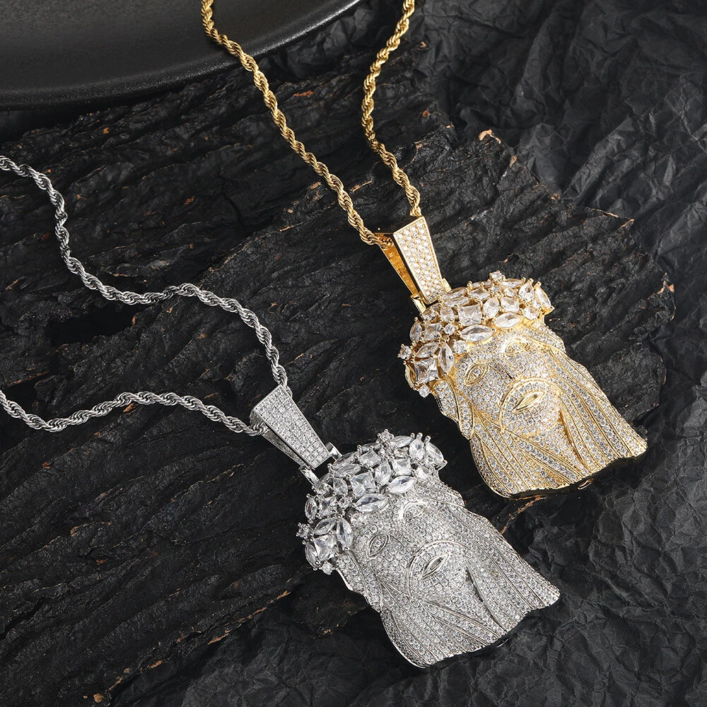 Small iced out pendant sale
