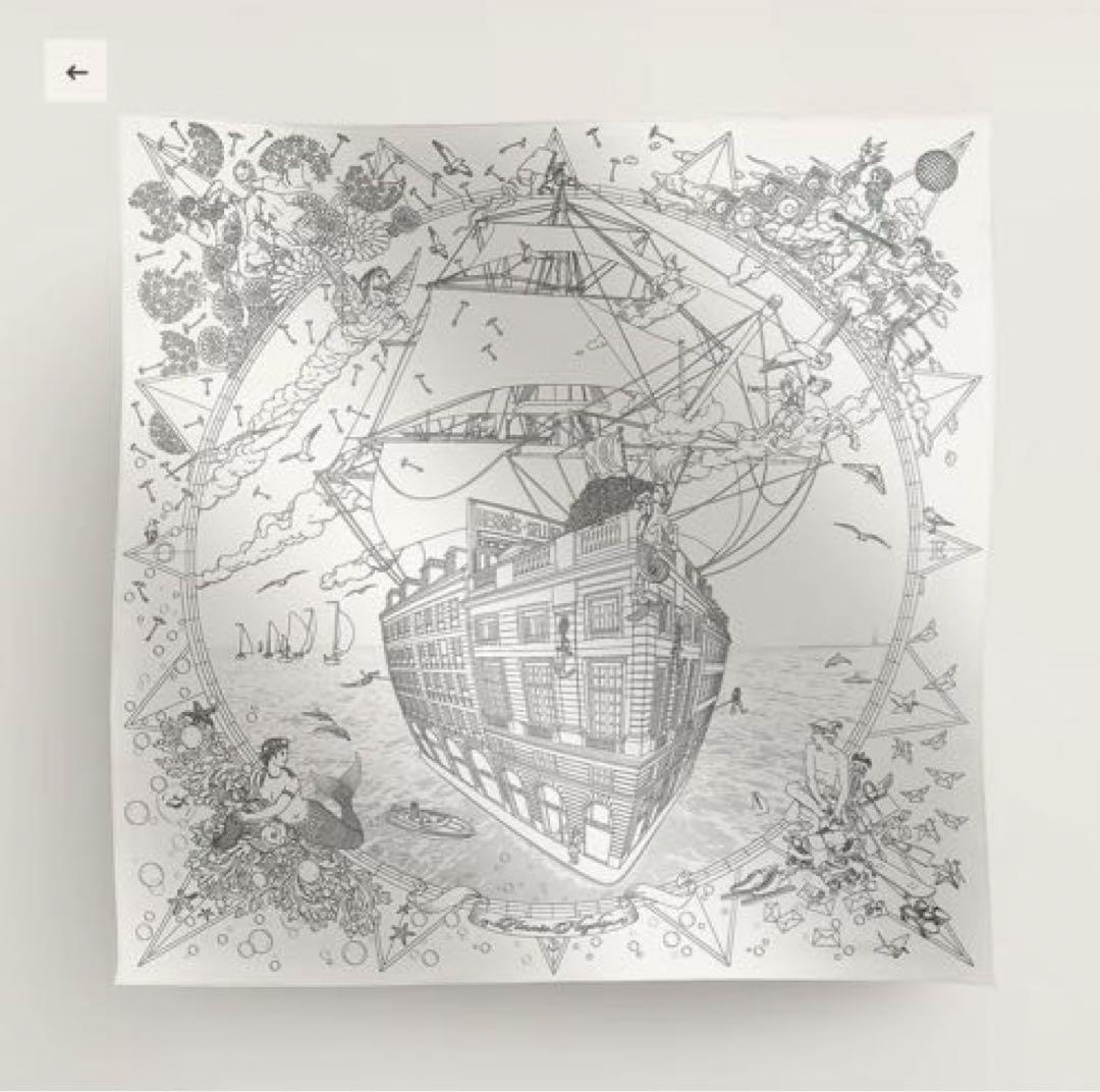 Hermes Scarf Stole Flagship White by Dimitri Rybaltchenko Silk