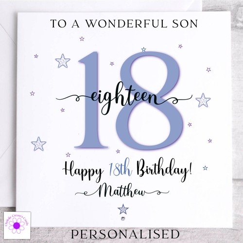 Personalised 18th Birthday Card Son Brother Nephew Dad Grandson Godson Friend - Picture 17 of 17