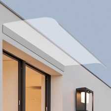 Clear Polycarbonate Door Canopy 40x80cm Weatherproof Porch Awning Shelter UK