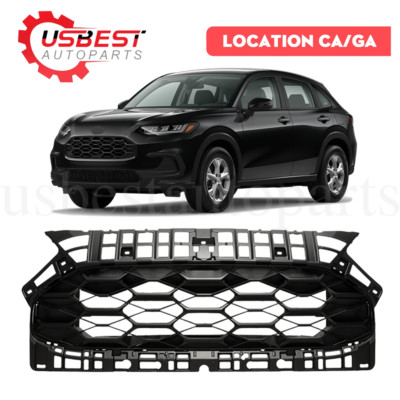 Fit 2023 2024 Honda HRV HR-V Front Bumper Upper Grille Honeycomb Matte Black