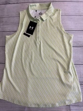 Under Armour Golf Polo Shirt Womens Medium New UPF 30+ Active Sleeveless Tank