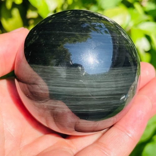 322g Natural Rainbow Obsidian Sphere Crystal Polishing Ball Specimen Healing - Picture 5 of 9