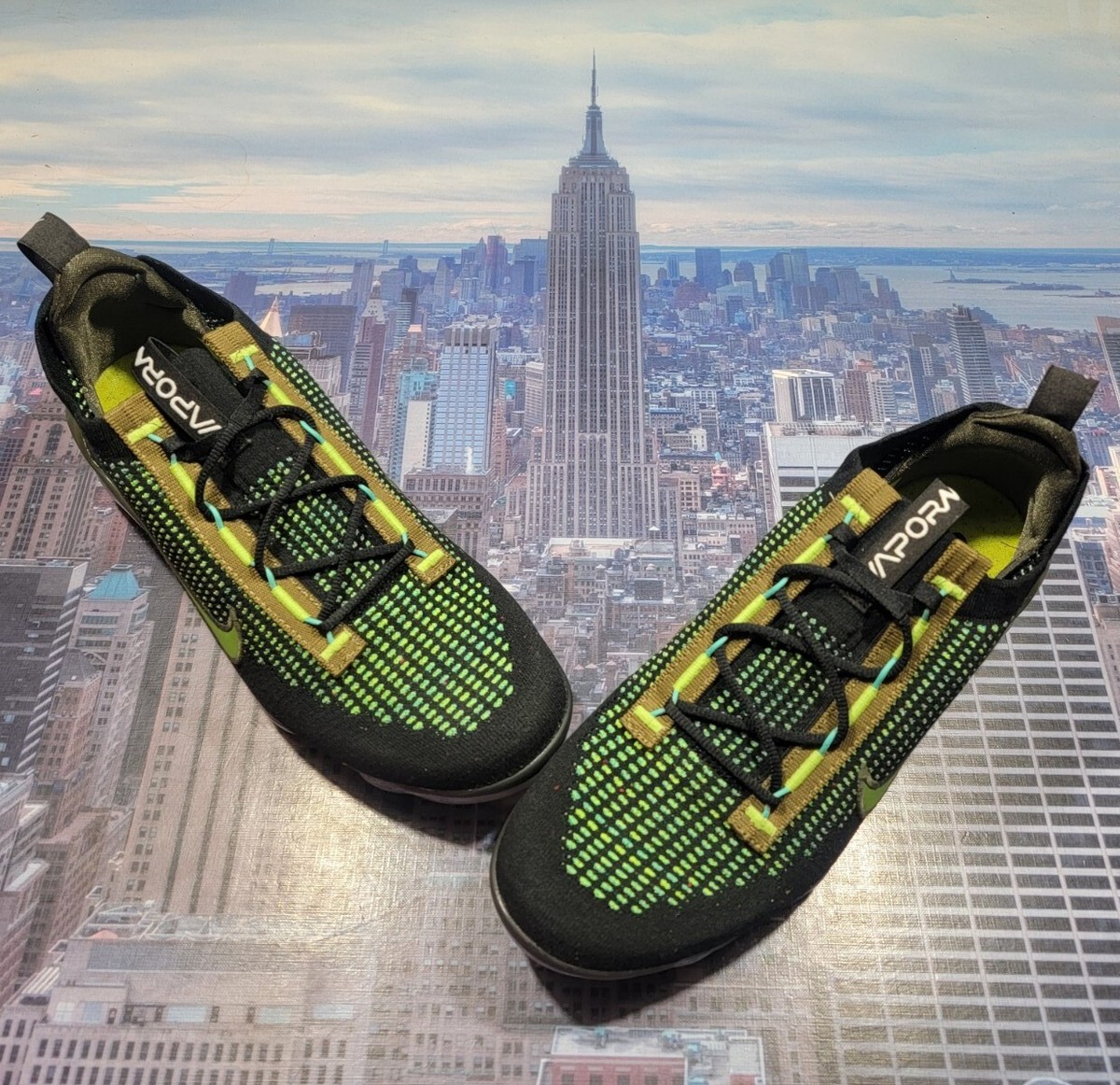 Nike Air Vapormax 2021‎ FK Shoes \'Black Clorophyll\' Cargo Khaki Green Flyknit Nike Air VaporMax Cargo Khaki for Sale | Authenticity  main image 4