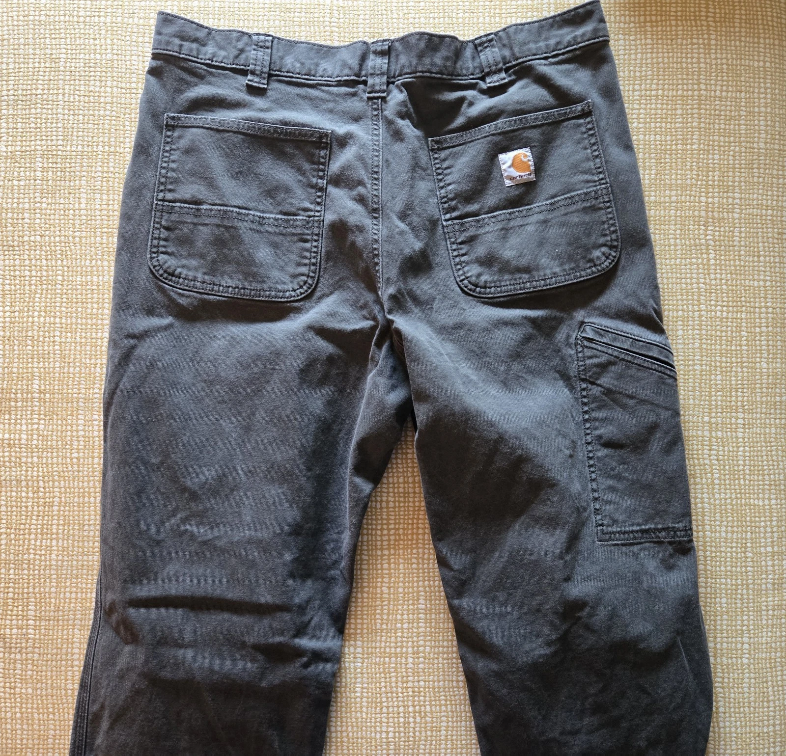 Carhartt Rugged Flex Carpenter Pants Men's 36x32 Grey Relaxed Straight 102291