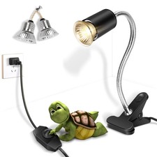 Reptile Heat Lamp Clamp Adjustable Basking UVA UVB Light 360 Rotatable 110V