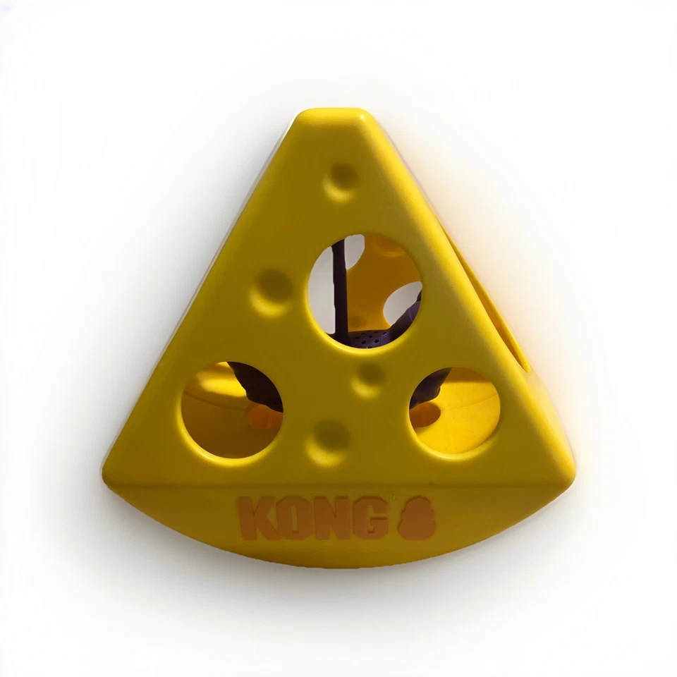 Kong Rewards Rocker Bat a Bout Ratón y Queso Actividad Gato Gatito Golosina Juguete 6x6" Foto 3 de 4