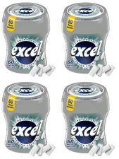 EXCEL, Polar Ice Flavored Sugar Free Chewing Gum, 60 Pieces, 84g (4 Pack)