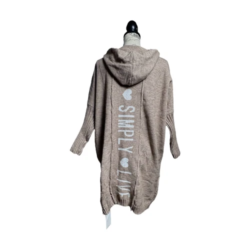 Camisa Women's Live Simply Beige Cardigan One Size Machine Washable - Picture 1 of 9