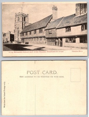 King Edward's School Alms Houses Stratford-on-Avon UK Postcard