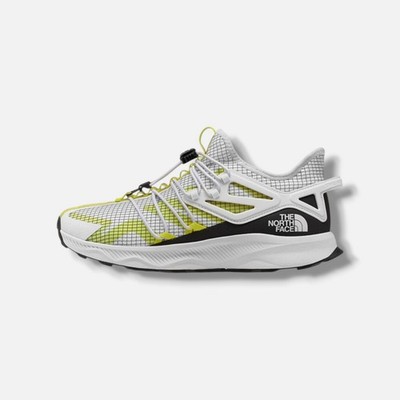 The North Face Mens White Yellow Oxeye Hiking Running Lace Sneaker Shoe Size 8