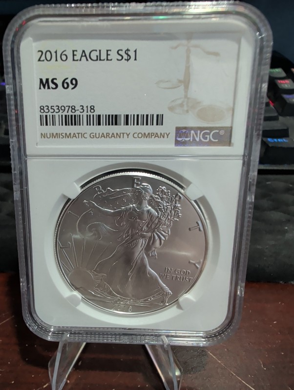 2016 American Silver Eagle $1 NGC MS69 1 oz .999 Fine Silver Bullion Coin ASE