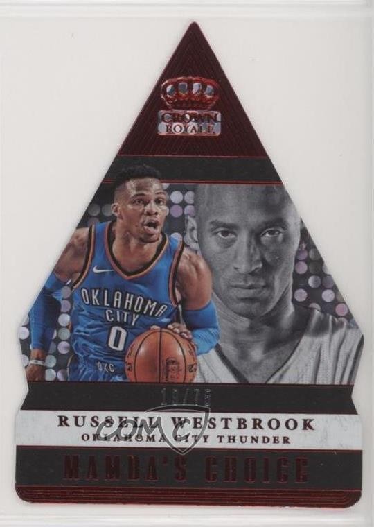 2017-18 Panini Crown Royale Mamba's Choice Red 19/75 Russell Westbrook #MC-1 y8a