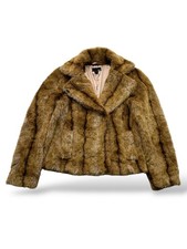 Vintage Faux Fur Coat W82 Women's Size S
