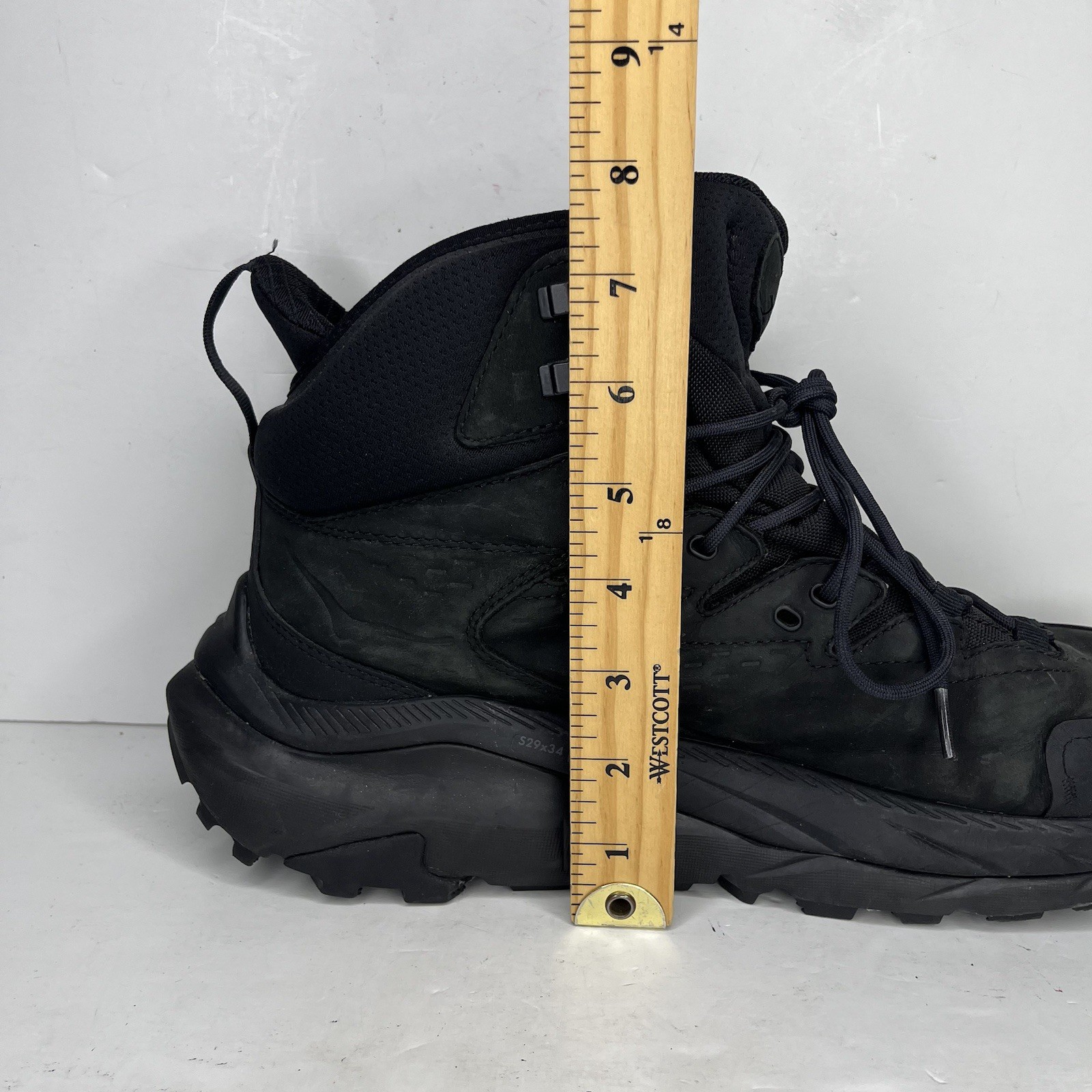 Hoka Kaha 2 GTX Hiking Boot Mens US 12 D Black High Top Lace Up Shoes Gore-Tex