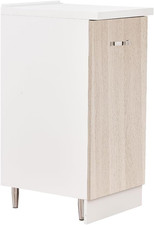 Mobile Base per Cucina Componibile, Mobiletto con Struttura in Legno Robusta e R