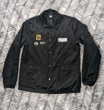 Forever 21 Vision Street Wear Windbreaker Jacket Skate Y2K Snap Satin Men Medium