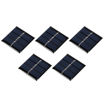 Mini Solar Panel Cell 1.5V 60mA 0.09W 30mm x 30mm for DIY Project Pack of 5