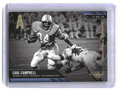2017 Donruss Certified Cuts #13 Earl Campbell Memorable Moments