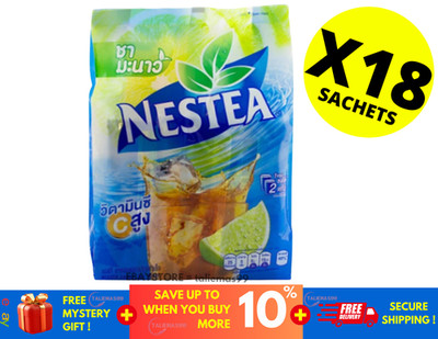 Nestea LEMON TEA Instant Powder Sour & Sweet Taste Drink Iced Fresh (18 Sachets)