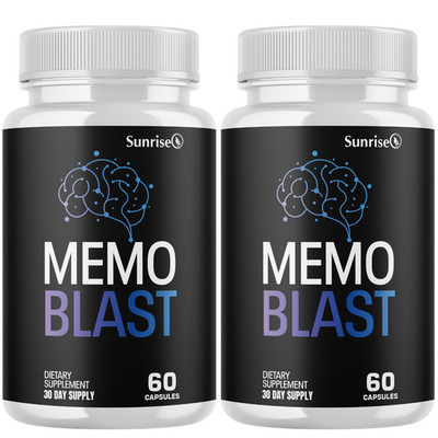 MemoBlast Brain Health Supplement, (2 Pack) Official Memory Support