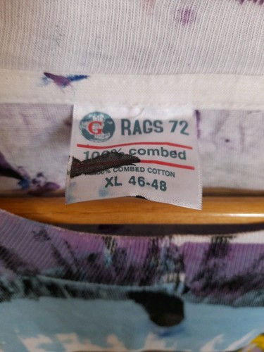 Camicia vintage Deadstock Grateful Dead AOP mai indossata Rags 72 (Mosquitohead?) Singolo - Foto 3 di 8