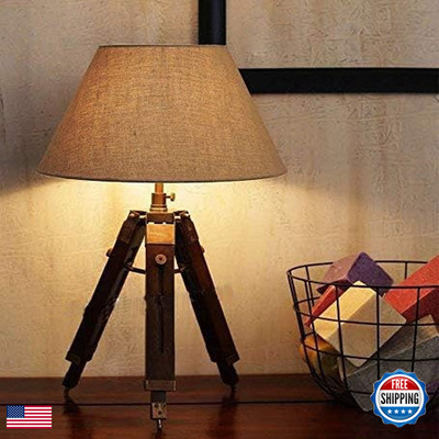 Thor Instruments Vintage Tripod Table Adjustable Lamp Stand Tripod- Home Decor