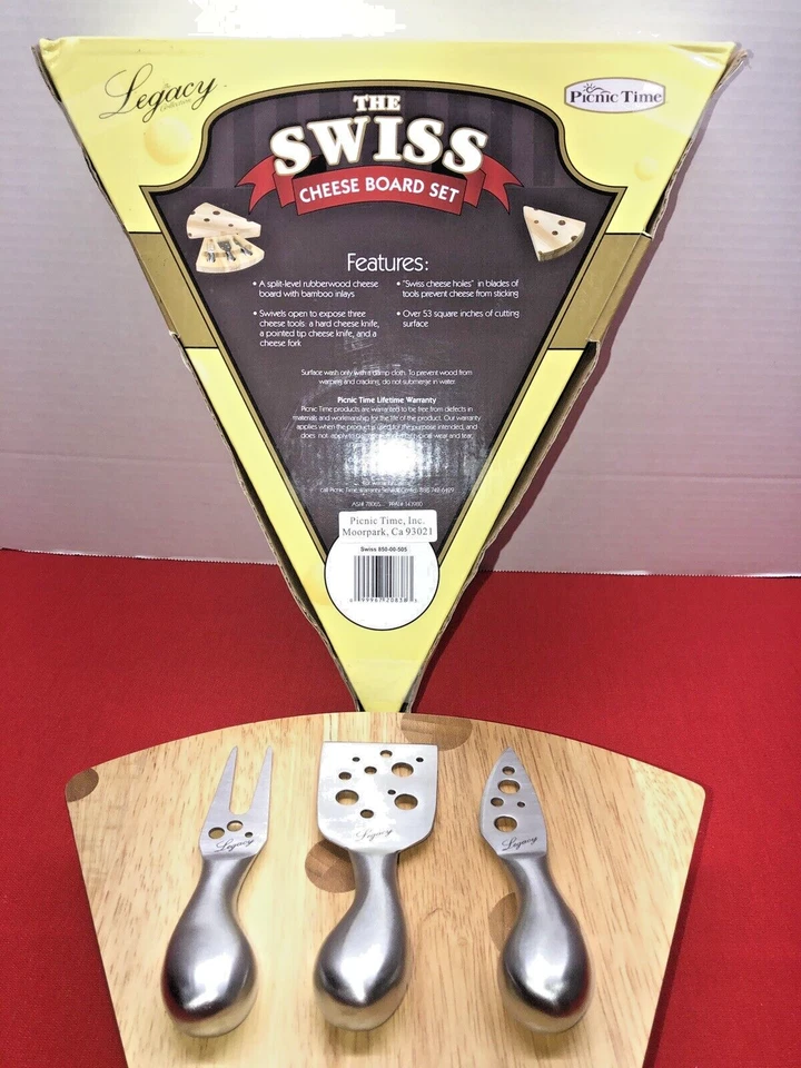 Swiss Cheese Board & Knives Charcuterie Picnic Time Disney/Pixar Ratatouille - Image 4 of 4