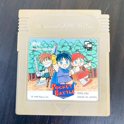 Pocket Battle Nintendo Game Boy 1992 Sigma DMG-CBJ Simulation Role Playing Retro