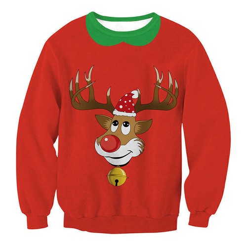 Christmas Ugly Sweater Couple Mens Womens Jumper Xmas Party Pullover Sweatshirt~ - Picture 29 of 45